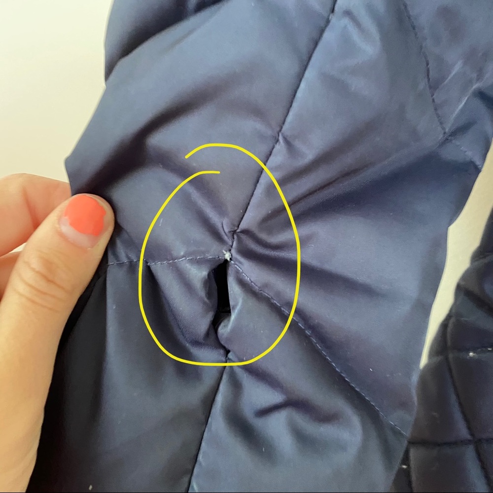 Kenneth Cole Quilted Chevron Down Puffer Jacket S - Picture 10 of 11